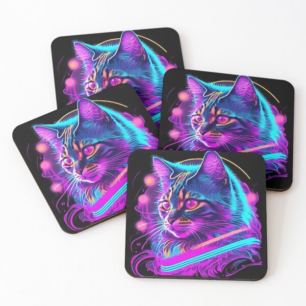 Item preview, Synthwave Style / Neon Cat designed and sold by Seneku-Design.