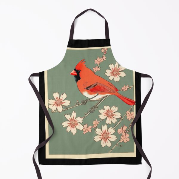 Item preview, Northern Cardinal in flowers designed and sold by EuropeanPrints.