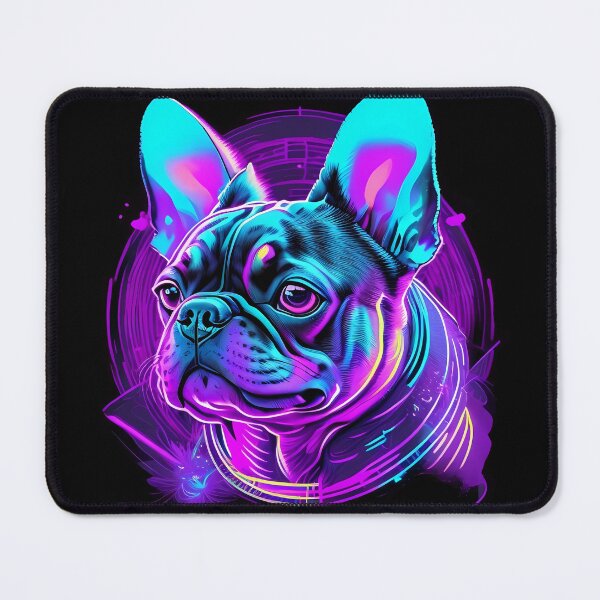 Item preview, Synthwave Style / Neon Frenchie / French Bulldog designed and sold by Seneku-Design.