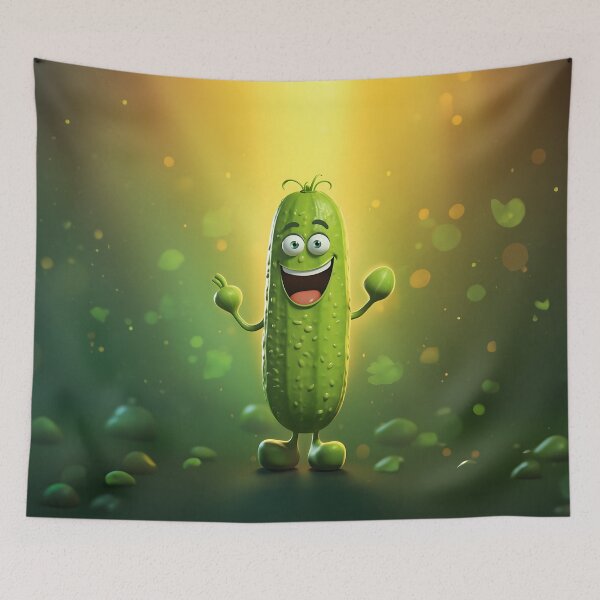 Item preview, Playful Produce: Cute Happy Cartoon Pickle designed and sold by Digi-Artsy.