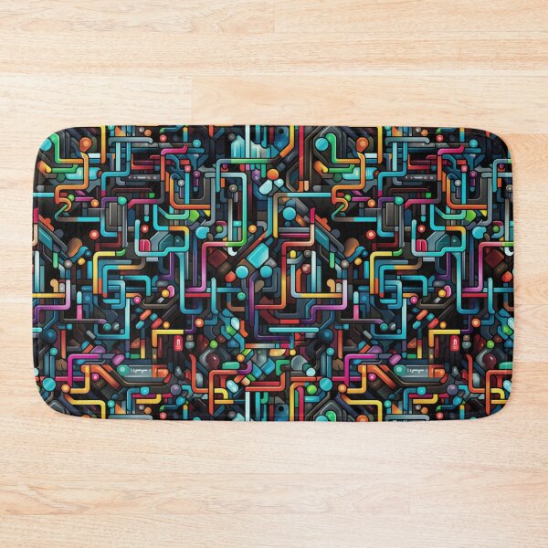 Item preview, Abstract Circuit Maze Labyrinth patterns designed and sold by Graphics By Craig.