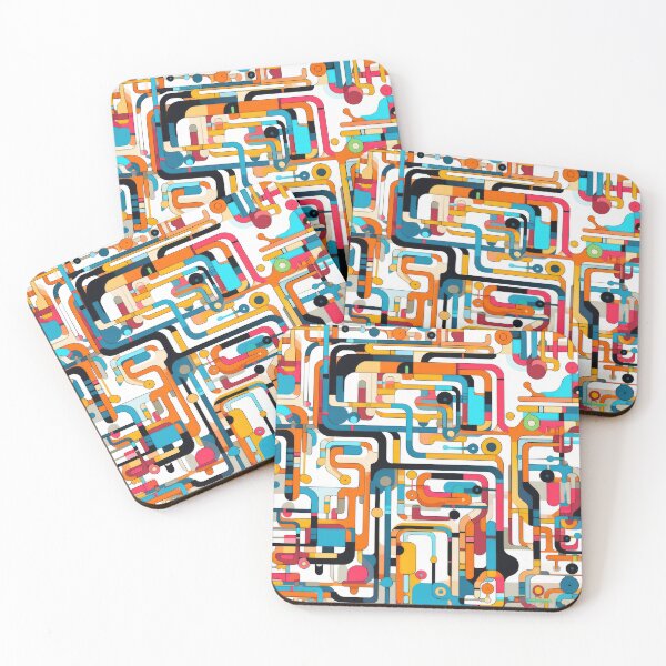 Item preview, Abstract Circuit Maze Labyrinth patterns designed and sold by Graphics By Craig.