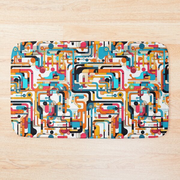 Item preview, Abstract Circuit Maze Labyrinth patterns designed and sold by Graphics By Craig.