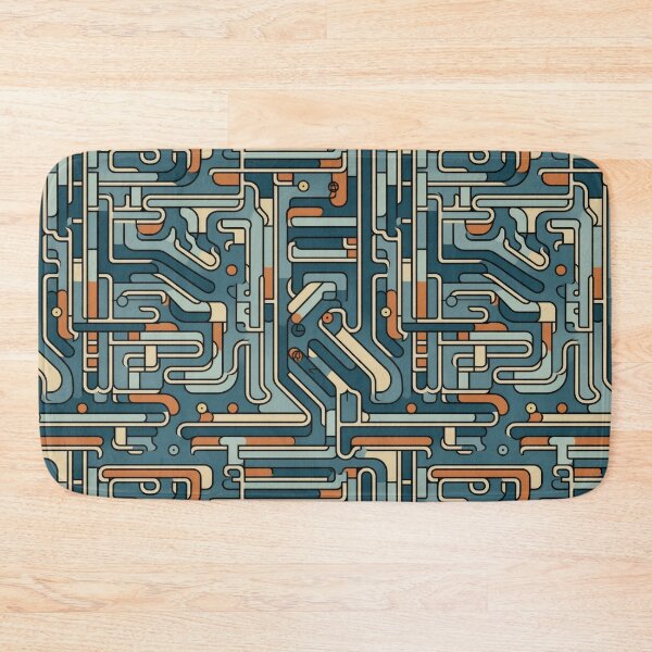 Item preview, Abstract Circuit Maze Labyrinth patterns designed and sold by Graphics By Craig.