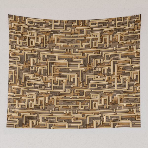 Item preview, Abstract Circuit Maze Labyrinth patterns designed and sold by Graphics By Craig.