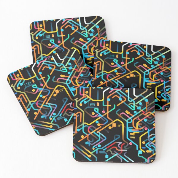 Item preview, Abstract Circuit Maze Labyrinth patterns designed and sold by Graphics By Craig.