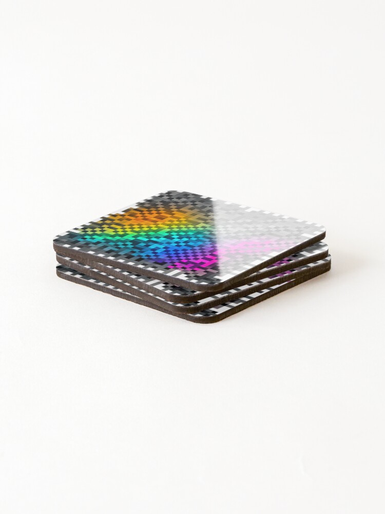 Thumbnail 4 of 5, Coasters (Set of 4), Pixel designed and sold by MagicColorPrint.