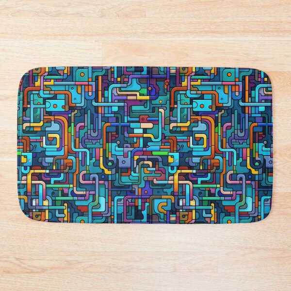 Item preview, Abstract Circuit Maze Labyrinth patterns designed and sold by Graphics By Craig.