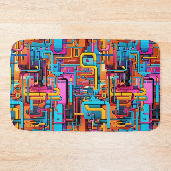Item preview, Abstract Circuit Maze Labyrinth patterns designed and sold by Graphics By Craig.