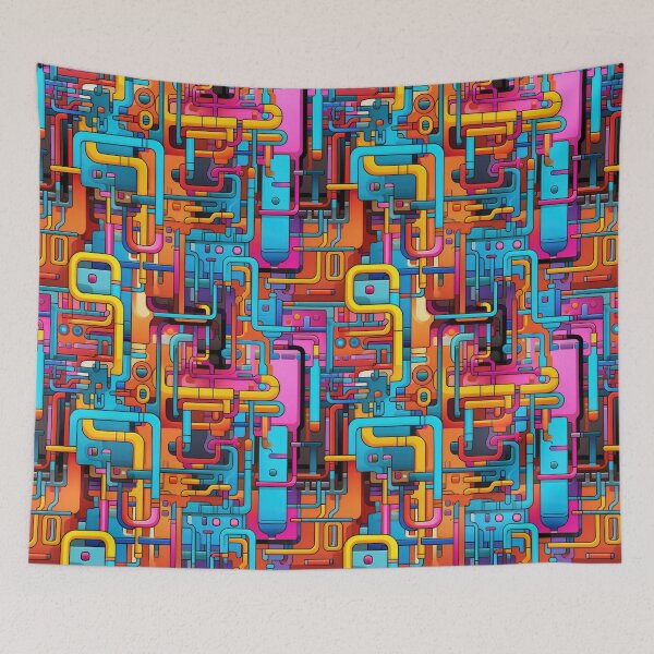 Item preview, Abstract Circuit Maze Labyrinth patterns designed and sold by Graphics By Craig.
