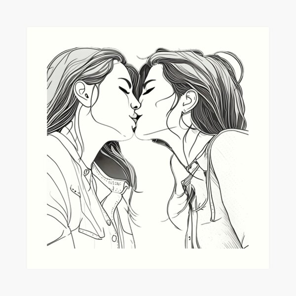 Art leabian kiss 