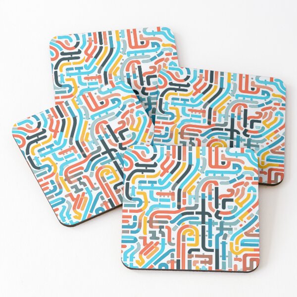 Item preview, Abstract Circuit Maze Labyrinth patterns designed and sold by Graphics By Craig.