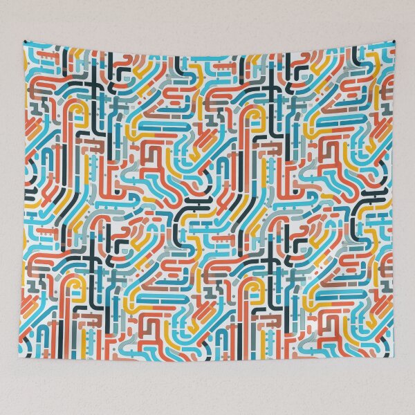 Item preview, Abstract Circuit Maze Labyrinth patterns designed and sold by Graphics By Craig.