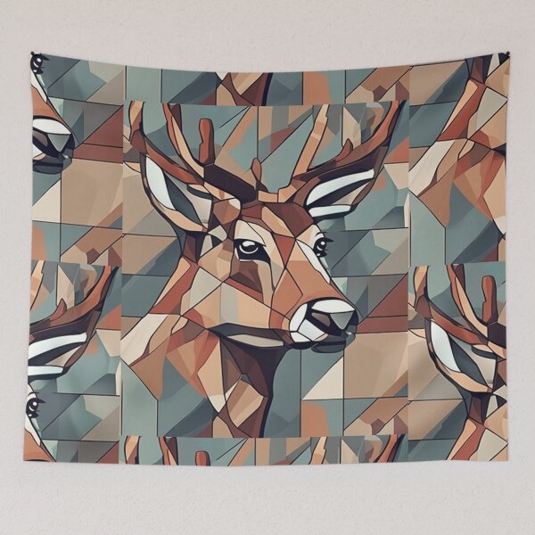Item preview, Cool Deer Buck in Cubism Style Art designed and sold by Nature's Fancy.