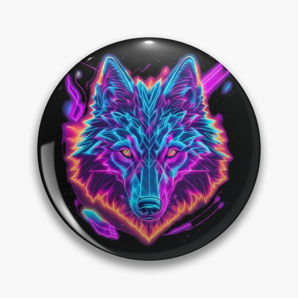 Item preview, Synthwave Style / Neon Wolf designed and sold by Seneku-Design.