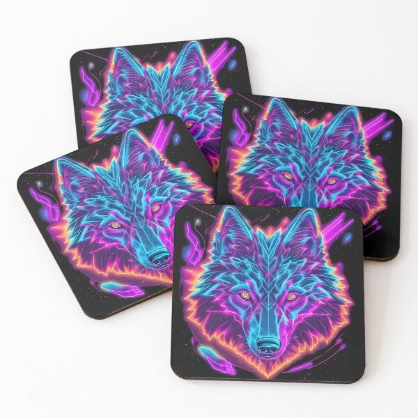 Item preview, Synthwave Style / Neon Wolf designed and sold by Seneku-Design.