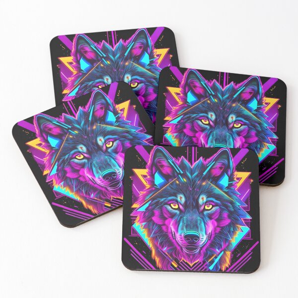 Item preview, Synthwave Style / Neon Wolf designed and sold by Seneku-Design.
