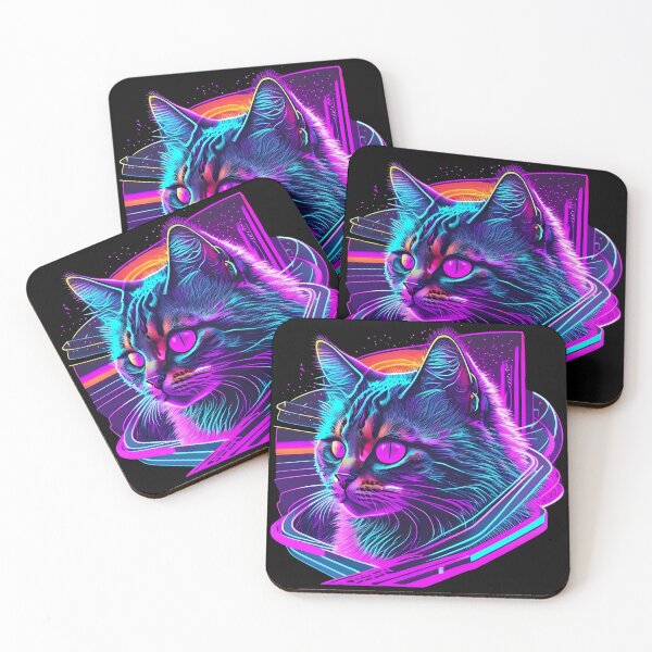 Item preview, Synthwave Style / Neon Cat designed and sold by Seneku-Design.