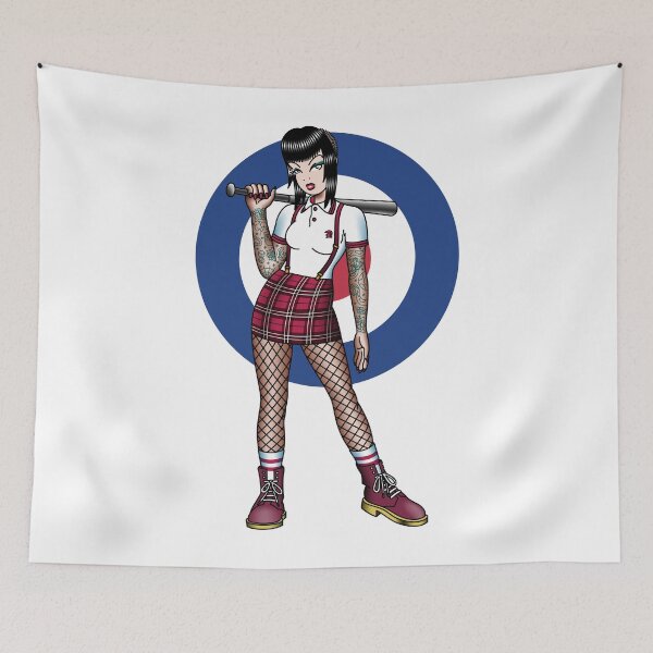 Item preview, Salty-Dog American Traditional Skinhead Girl designed and sold by salty-dog.