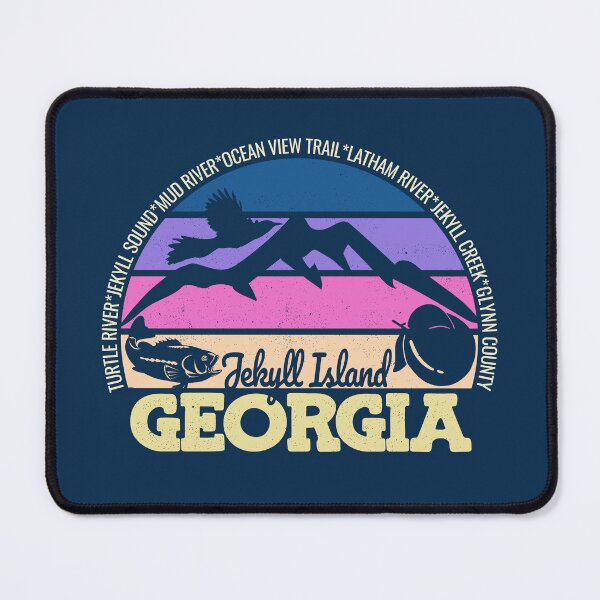Item preview, Jekyll Island Georgia Sunset Retro Vintage Local Pride Logo designed and sold by CRHPOD20.