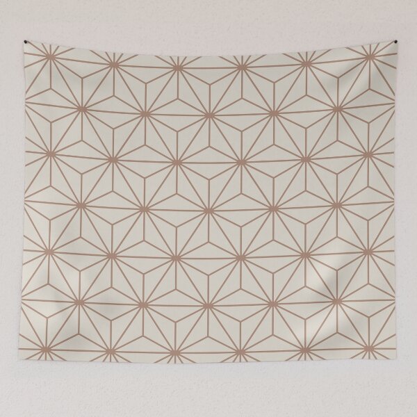 Item preview, Traditional Japanese Asanoha Star Pattern in Beige designed and sold by tonymagnerart.