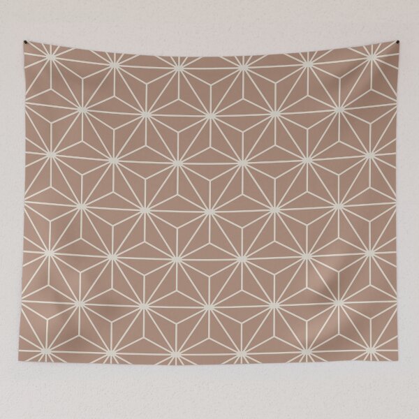 Item preview, Traditional Japanese Asanoha Star Pattern in Beige designed and sold by tonymagnerart.