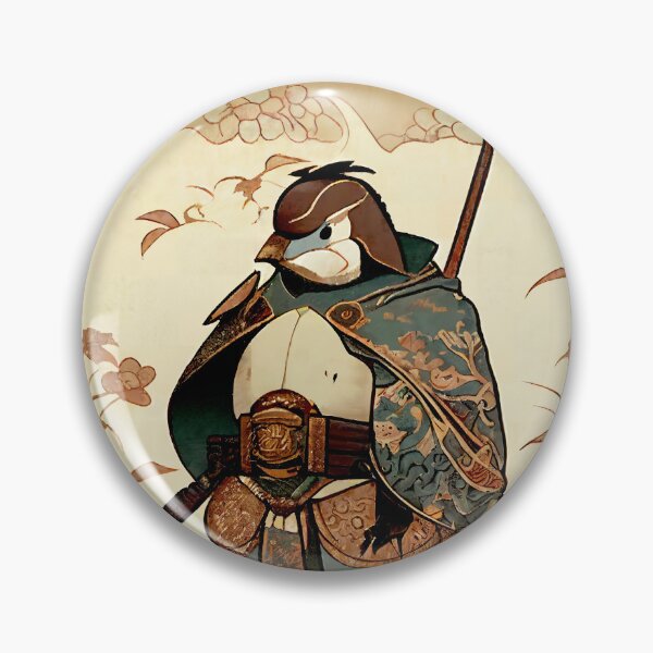 Item preview, Samurai Penguin Art Nouveau designed and sold by entwithanaxe.
