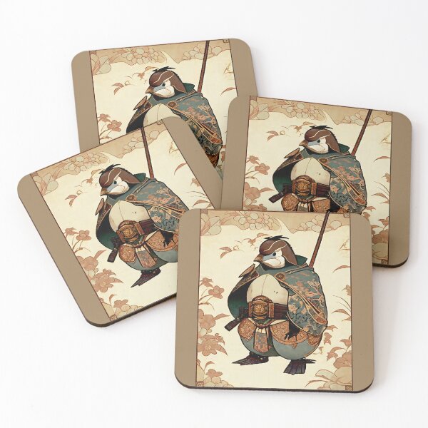 Item preview, Samurai Penguin Art Nouveau designed and sold by entwithanaxe.