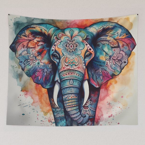 Item preview, Boho Watercolor Elephant designed and sold by VeronicArt85.