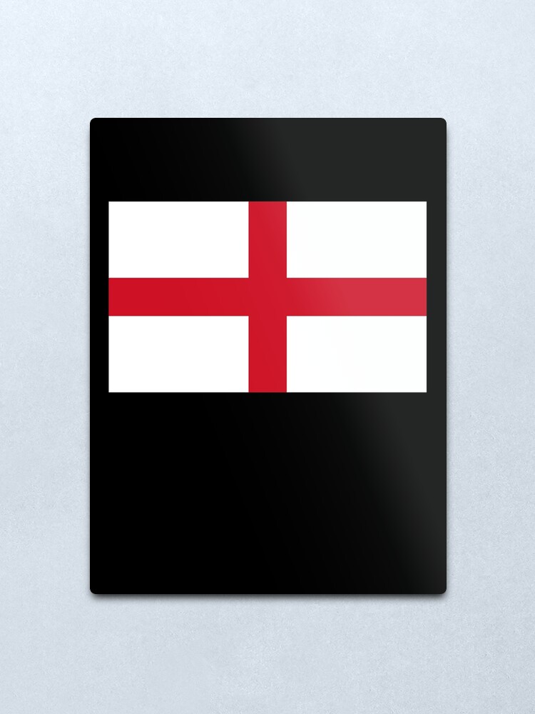 England Flagge Englische Flagge Flagge Von St George Rein U Einfach Auf Schwarzem Metallbild Von Tomsredbubble Redbubble