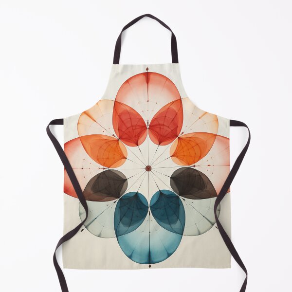Item preview, Boho Red and Blue Leaves Geometric Design designed and sold by StudioRedKoala.