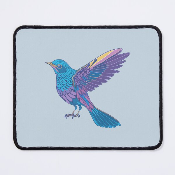 Item preview, Cute holographic Bird with colorful feathers designed and sold by davidbomel-Art.
