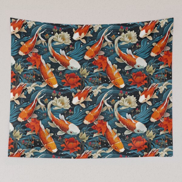 Item preview, Koi Fish Garden Pattern designed and sold by Qoupy.