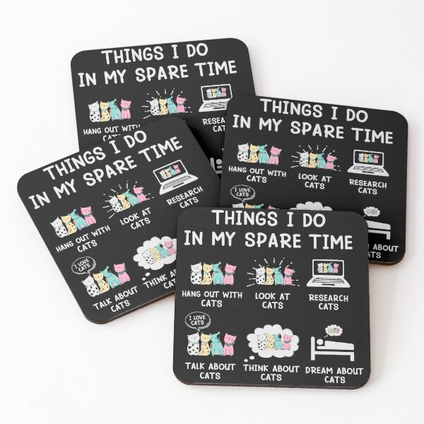 Item preview, THINGS I DO IN MY SPARE TIME WITH MY CATS designed and sold by EBREH.