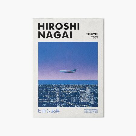 Item preview, Hiroshi Nagai Night Flyte Tokyo Airplane  Wall Art Print 90s Vintage Illustration  Japan Manga Wall Art Vaporwave Pop Art  designed and sold by Nicodemuss.