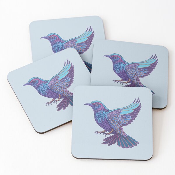 Item preview, Cute holographic Bird with colorful feathers designed and sold by davidbomel-Art.