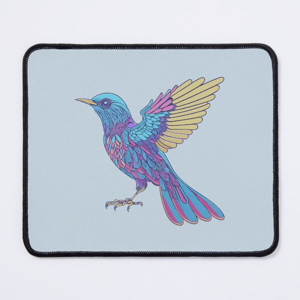 Item preview, Cute holographic Bird with colorful feathers designed and sold by davidbomel-Art.