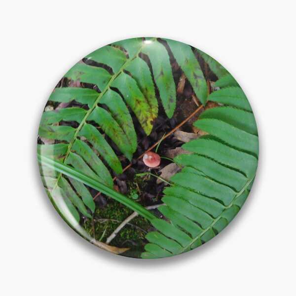 Item preview, Little mushroom nestled under fern leaves designed and sold by PowerfulPhotos.