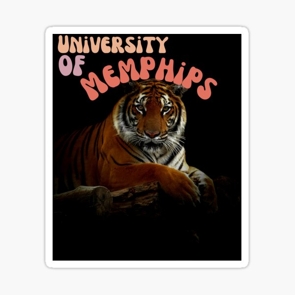  University of Memphis Tigers M with TIGER Logo 4 Vinyl Decal  UM Tigers Car Truck Window Sticker : Sports & Outdoors