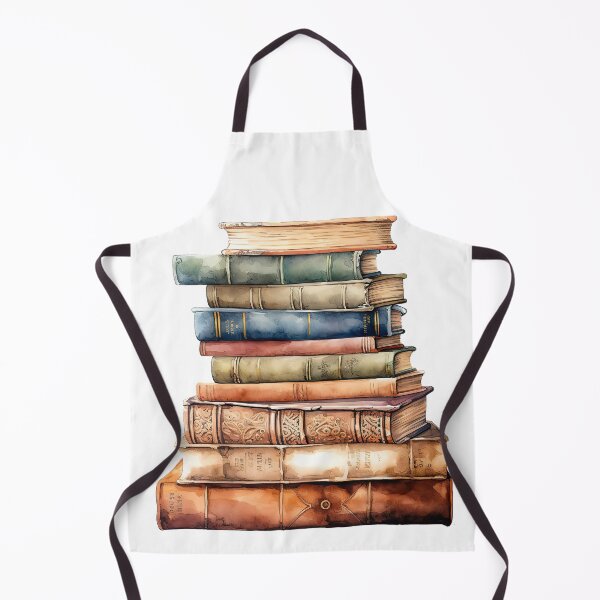 Item preview, Books stack of books watercolor vintage designed and sold by Inktown.