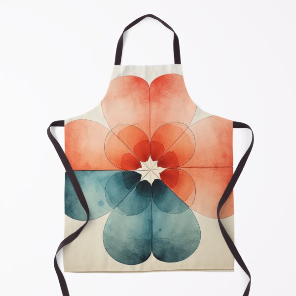 Item preview, Boho Red and Blue Leaves Geometric Design designed and sold by StudioRedKoala.