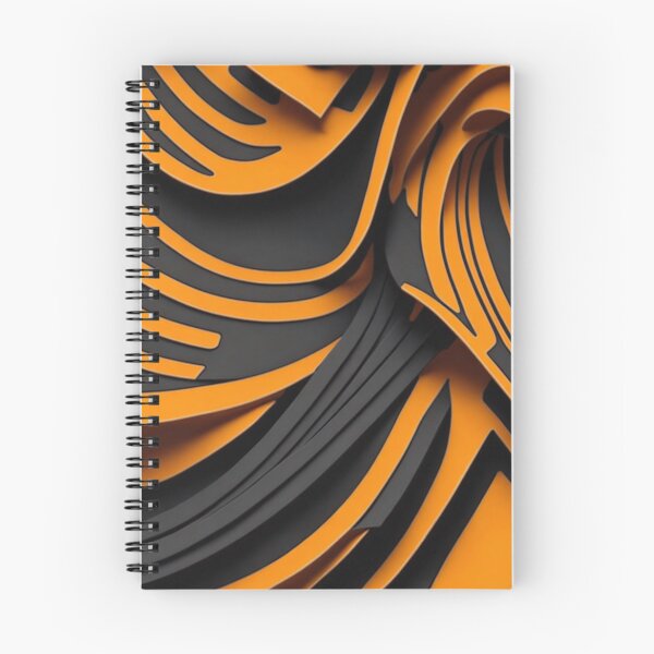 Item preview, wavy black and orange Abstract pattern designed and sold by Rothnaric.