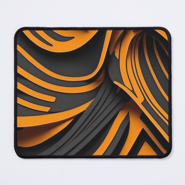 Item preview, wavy black and orange Abstract pattern designed and sold by Rothnaric.