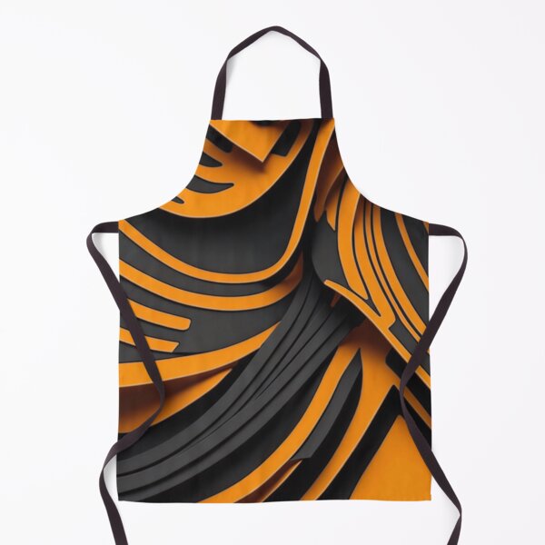 Item preview, wavy black and orange Abstract pattern designed and sold by Rothnaric.