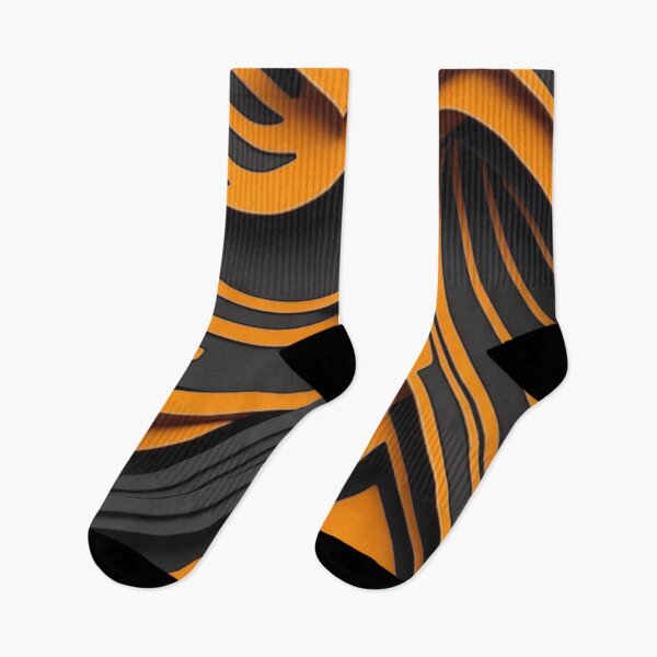 Item preview, wavy black and orange Abstract pattern designed and sold by Rothnaric.