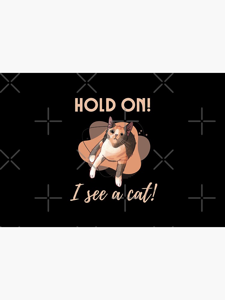 Thumbnail 5 of 5, Mask, Hold on! I see a Cat! - Calico Cat, Cat Lovers Gift designed and sold by FelineEmporium.