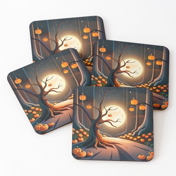 Item preview, Haunted Tree with Glowing Pumpkins designed and sold by yourfavdraw.