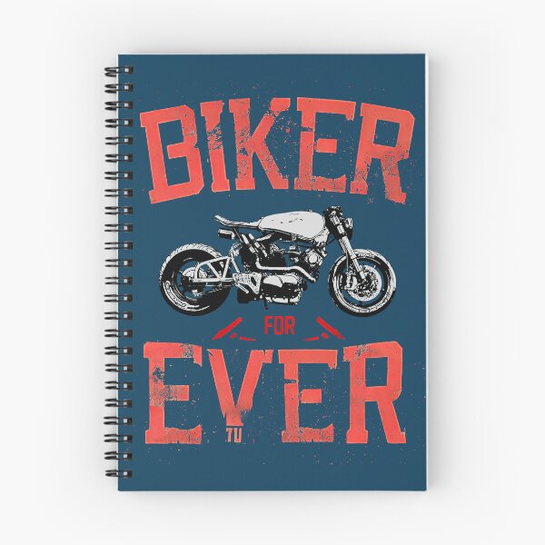 Artikelvorschau, "Biker for ever", rot,  cafe racer, text logo, grunge entworfen und verkauft von Time4Space.