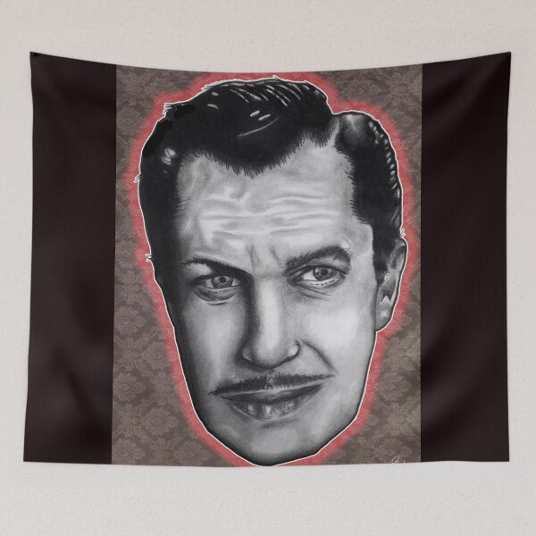 Artikelvorschau, BENUTZERDEFINIERTE handgezeichnete Art Vincent Price Horror-Ikone entworfen und verkauft von swilliamson604.