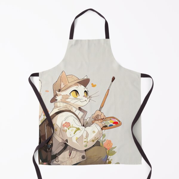 Item preview, Cat Painter Among Flowers designed and sold by WhimsicalPlays.